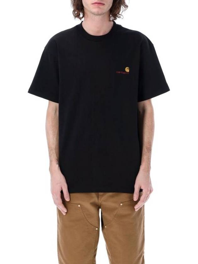 American Script Short Sleeve T-Shirt Black - CARHARTT WIP - BALAAN 2