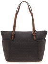 Jet Set Signature Logo Pendant Tote Bag Dark Brown - MICHAEL KORS - BALAAN.