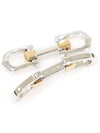 925 SILVER PINK GOLD ELONGATED C CUFF LINKS - CARTIER - BALAAN 6