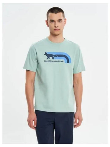 Men s Flesh Fox Comfort T Shirt Light Blue Domestic Product - MAISON KITSUNE - BALAAN 1