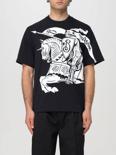 EKD Print Cotton Short Sleeve T-Shirt Black - BURBERRY - BALAAN 2