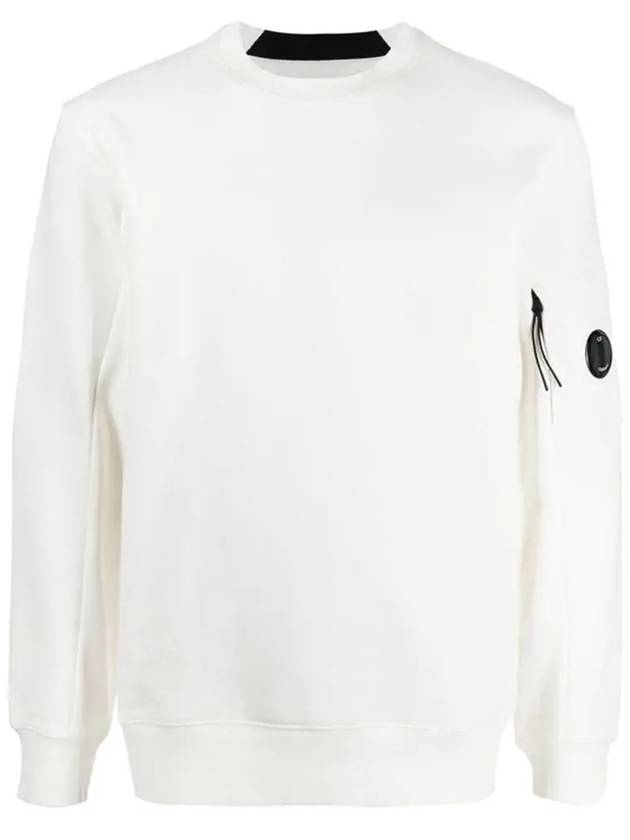 Diagonal Raised Fleece Sweatshirt White - CP COMPANY - BALAAN 3