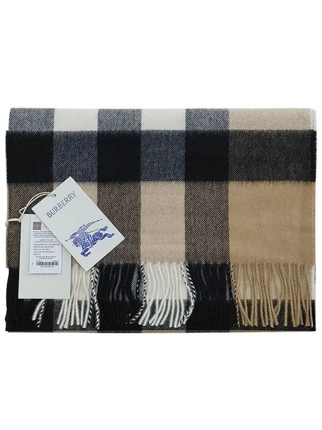 Classic Check Cashmere Muffler Beige - BURBERRY - BALAAN 3