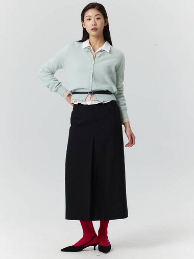 Inverted long skirt black - CLAIR DE SAGE - BALAAN 1