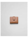 Small Leather Half Wallet Cognac - PRADA - BALAAN 2