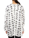 Women's Hand Drawn BB Silk Blouse White - BALENCIAGA - BALAAN 5