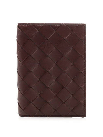 Intrecciato Passport Wallet Brown - BOTTEGA VENETA - BALAAN.