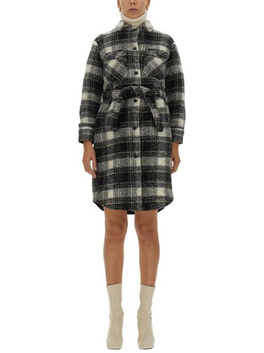 Woolrich Check Print Coat - WOOLRICH - BALAAN 1