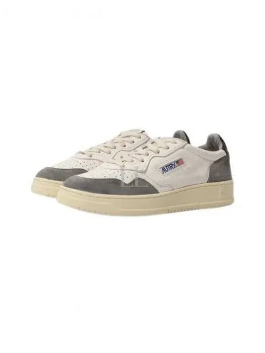 Medalist Leather Low Top Sneakers Grey - AUTRY - BALAAN 2