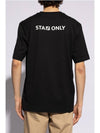 Staff Only Cotton Short Sleeve T-Shirt Black - FENDI - BALAAN 2