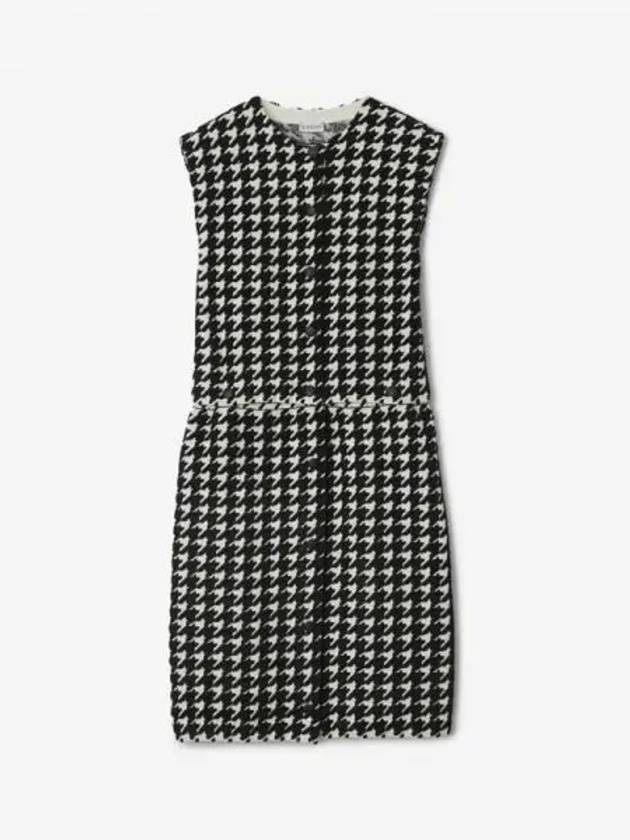 Houndstooth nylon blend dress black 315348 - BURBERRY - BALAAN 1