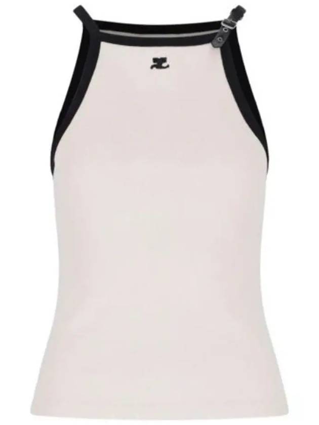 Buckle Contrast Sleeveless White - COURREGES - BALAAN 2