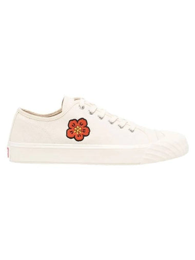 School Flower Low Top Sneakers Cream - KENZO - BALAAN 1