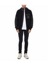 Grenoble Logo Hooded Jacket Black - MONCLER - BALAAN 4