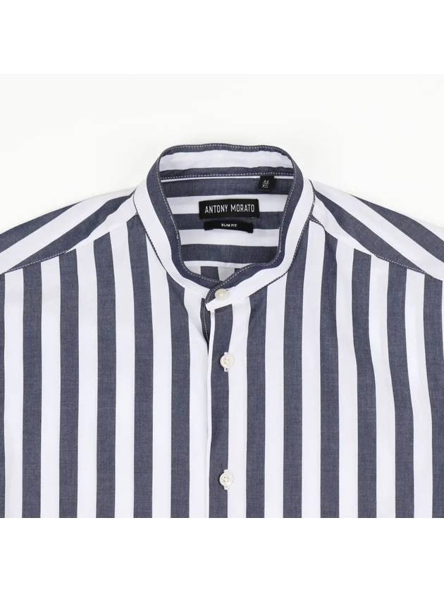 Blue Striped Cotton Long Sleeve Southern Shirt SH135 - IKALOOOK - BALAAN 4