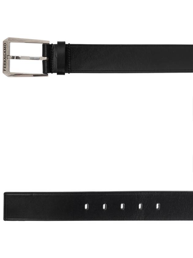 FERRAGAMO Leather Belt, Women's, Black - SALVATORE FERRAGAMO - BALAAN 4