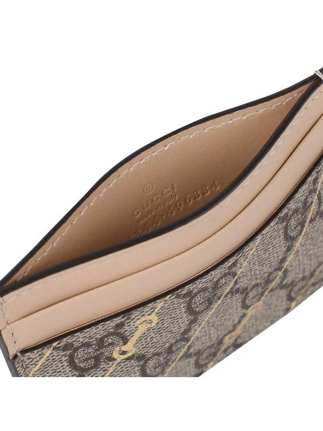 GG Supreme Horsebit Print Card Wallet Beige Ebony - GUCCI - BALAAN 7