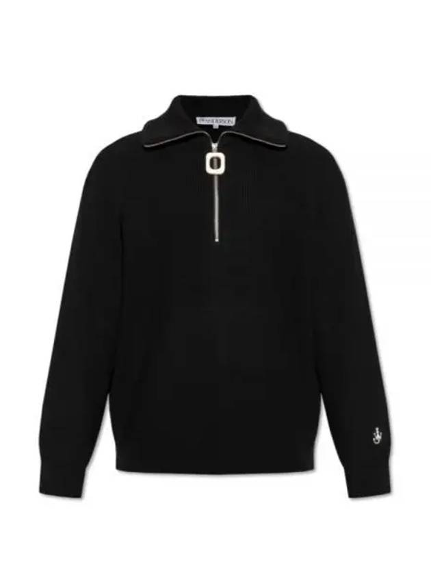 Half Zip Knit Top Black - JW ANDERSON - BALAAN 2