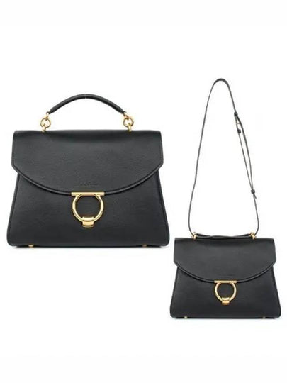 Margot Gancini Shoulder Bag Black - SALVATORE FERRAGAMO - BALAAN 2