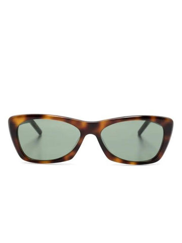 Eyewear Tortoiseshell Engraved Logo Sunglasses 758444Y9956 - SAINT LAURENT - BALAAN 1