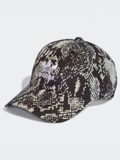 Embroidered Logo Snakeskin Graphic Ball Cap Black - ADIDAS - BALAAN 2