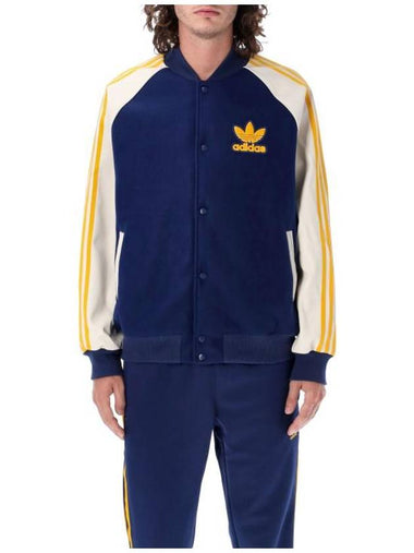 SST Logo Patch Bomber Jacket Dark Blue - ADIDAS - BALAAN 1