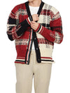 Donegal Tartan Check Cardigan - THOM BROWNE - BALAAN 7