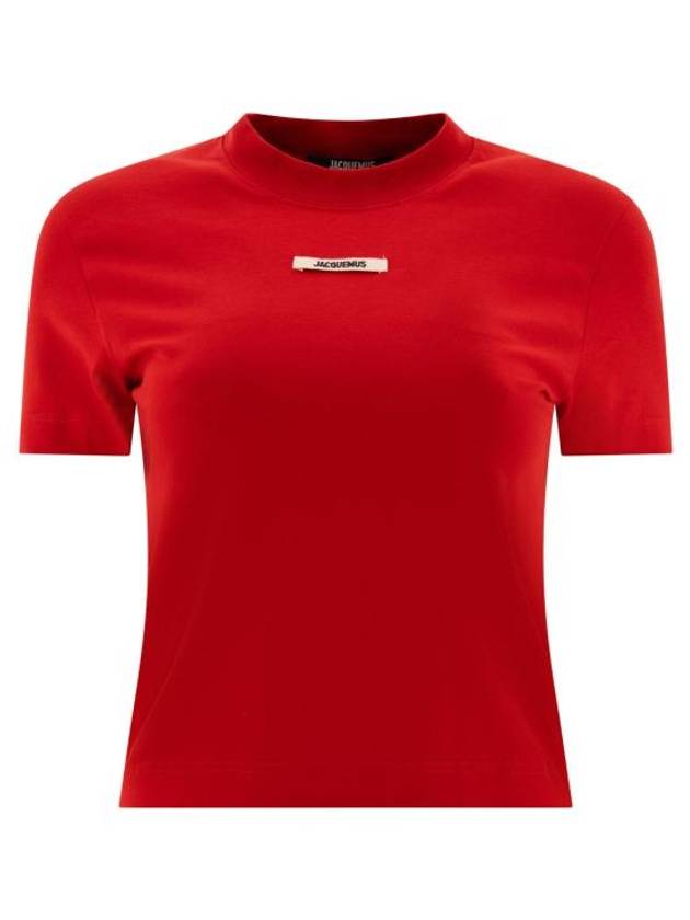 Le Gros Grain Short Sleeve T-Shirt Red - JACQUEMUS - BALAAN 2