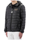 Men's Hooded Quilted Down Padding Black - EMPORIO ARMANI - BALAAN 4