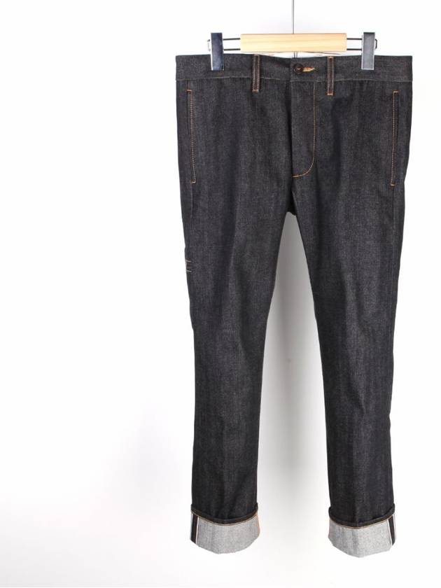 Side pocket raw black PIATTO29 PANT 00106 - FORTELA - BALAAN 1