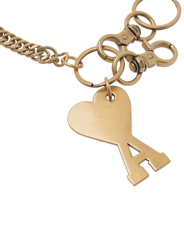 Heart Logo Metal Key Holder Gold - AMI - BALAAN 5