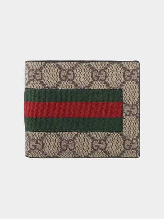 GG Supreme Web Half Wallet Beige - GUCCI - BALAAN 2