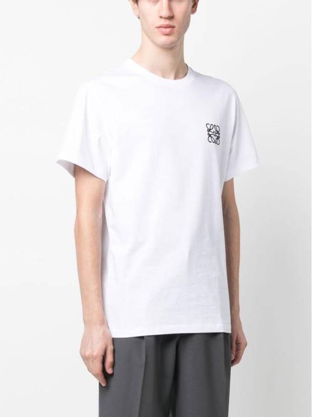 Anagram Crew Neck Cotton Short Sleeve T Shirt White - LOEWE - BALAAN 6