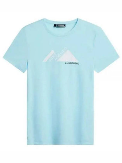 Golf Valeria Graphic Short Sleeve T-Shirt Light Blue - J.LINDEBERG - BALAAN 2