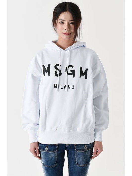 Brushed logo hooded sweatshirt 2000MDM515 200001 01 - MSGM - BALAAN 2