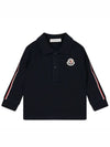 Baby Polo Long Sleeve T Shirt Night Blue 8B00001 89AL2 778 - MONCLER - BALAAN 1