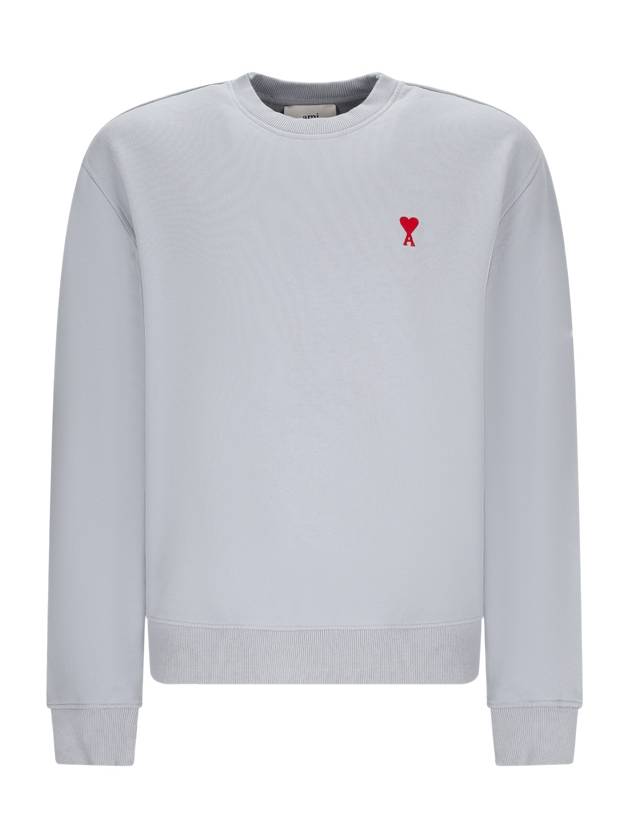 De Coeur Embossed Logo Crewneck Sweatshirt Blue - AMI - BALAAN 2