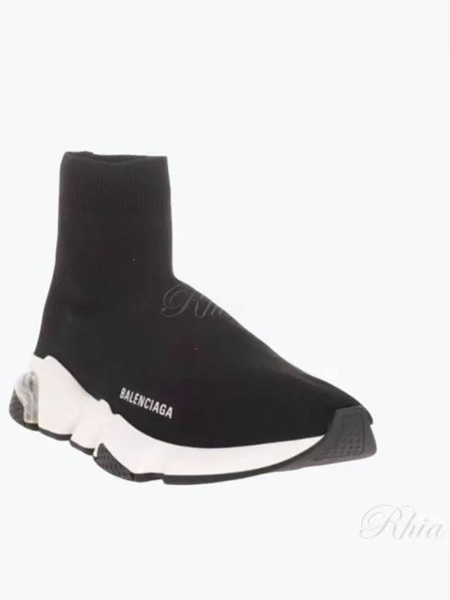 Speed Trainer Clear Sole High Top Sneakers Black - BALENCIAGA - BALAAN 2