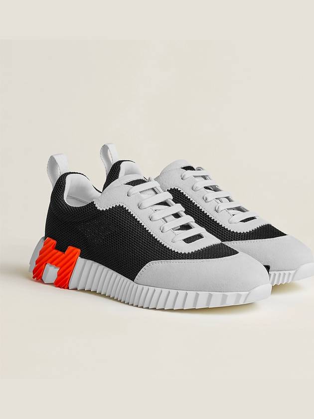 Bouncing Mesh Low Top Sneakers Noir Blanc - HERMES - BALAAN 8