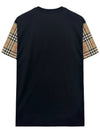 Vintage Check Sleeve Cotton Oversized T-shirt Black - BURBERRY - BALAAN 3