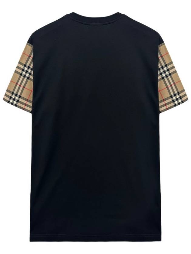 Vintage Check Sleeve Cotton Oversized T-shirt Black - BURBERRY - BALAAN 3