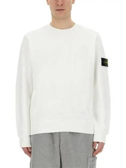 Wappen Patch Garment Dyed Sweatshirt White - STONE ISLAND - BALAAN 2