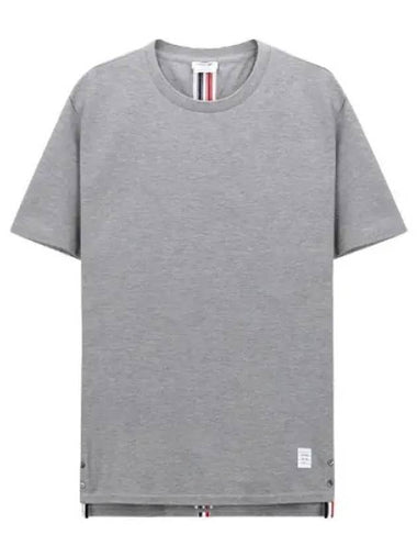 Relaxed fit center back striped short sleeve t shirt men - THOM BROWNE - BALAAN 1