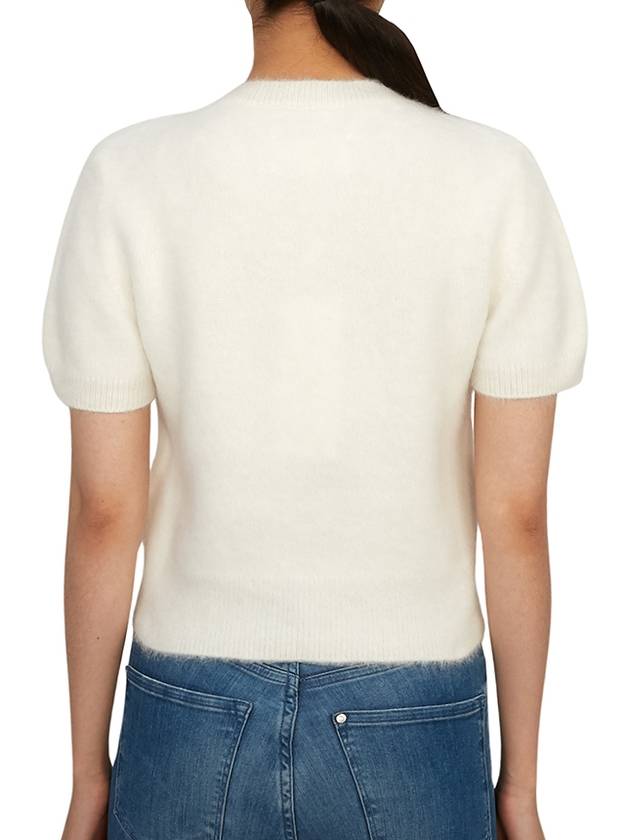 Crop Brushed Alpaca Knit Top White - MAISON MARGIELA - BALAAN 5