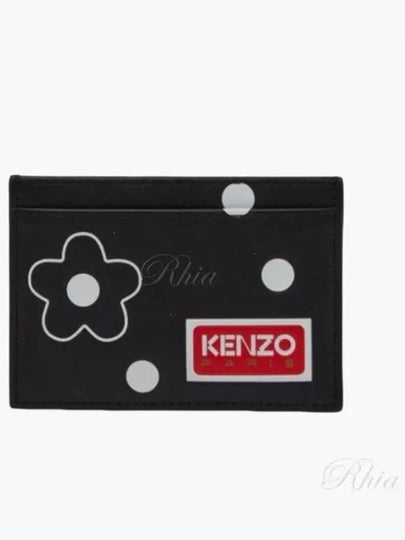 Stamp Flower Card Wallet Black - KENZO - BALAAN 2