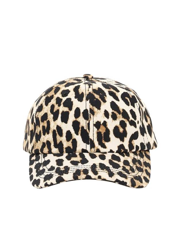 Leopard Print Ball Cap Beige - GANNI - BALAAN 1