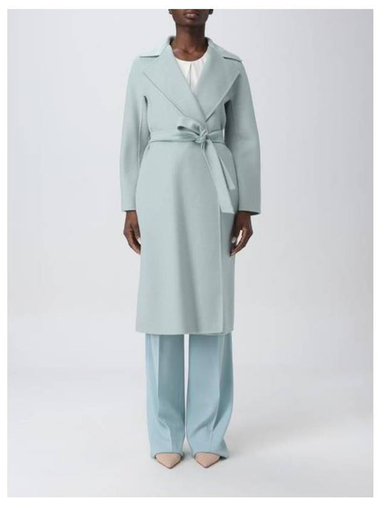 Cles Cashmere Silk Wool Single Coat Aquamarine - MAX MARA - BALAAN 2