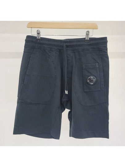 Men's Lens Wappen Bermuda Shorts Black - CP COMPANY - BALAAN 2