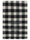 Logo Wool Check Muffler Black White - ACNE STUDIOS - BALAAN 2