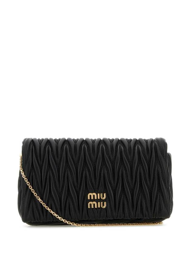 Matelasse Nappa Leather Logo Mini Bag Black - MIU MIU - BALAAN 1